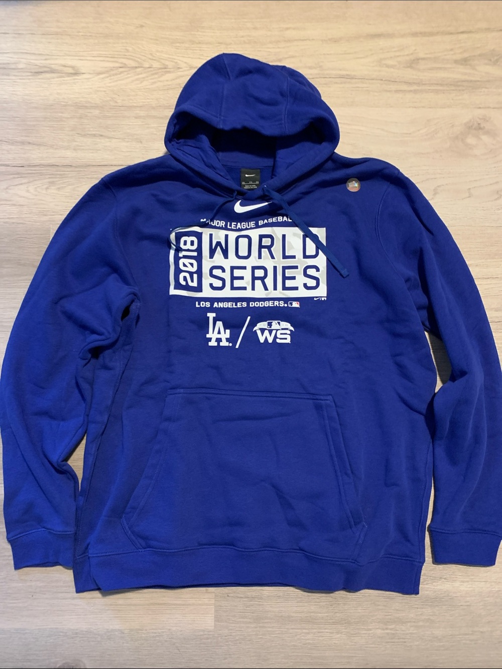 Nike Royal Blue World Series Pullover Hoodie Mens XXL